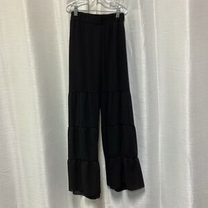 Lucky & Blessed Black Tiered Kids Formal Pants